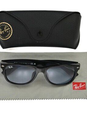 Ray Ban New Wayfarer Sunglasses Eye Wear Plastic BK BE RB 2132-F Italy